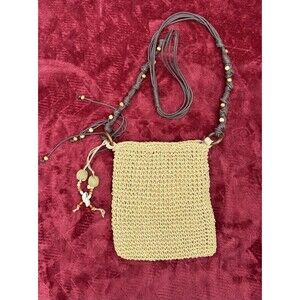 Anchor’s Away Raffia Weave Crossbody Purse   By Cruisewear & Co  Boho Hippie EUC
